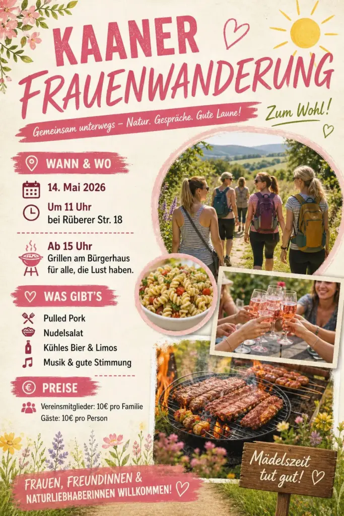Karner Frauenwanderung zum Vatertag am 14. Mai 2026